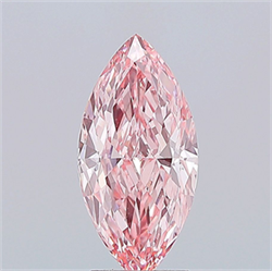 Picture of Lab Grown Diamond 3.01 Carats, Marquise with  Cut, Fancy Vivid Pink Color, VS1 Clarity and Certified by IGI
