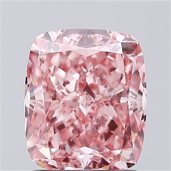 Picture of Lab Grown Diamond 1.59 Carats, CUSHION MODIFIED with  Cut, Fancy Vivid Pink Color, VS1 Clarity and Certified by IGI