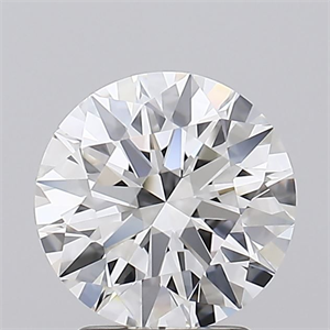 Picture of Lab Grown Diamond 2.42 Carats, Round with Excellent Cut, E Color, FL Clarity and Certified by GIA