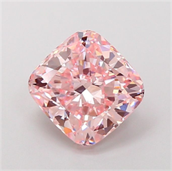 Picture of Lab Grown Diamond 3.01 Carats, CUSHION MODIFIED with  Cut, Fancy Intense Pink Color, VVS2 Clarity and Certified by IGI