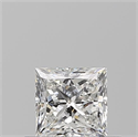 Natural Diamond 0.51 Carats, Princess with  Cut, F Color, VVS2 Clarity and Certified by GIA