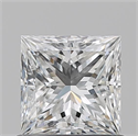 Natural Diamond 0.92 Carats, Princess with  Cut, H Color, VS2 Clarity and Certified by GIA