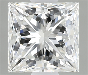 Picture of Natural Diamond 0.51 Carats, Princess with  Cut, H Color, VVS1 Clarity and Certified by GIA