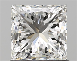 Picture of Natural Diamond 1.02 Carats, Princess with  Cut, H Color, VS2 Clarity and Certified by GIA