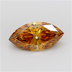 Picture of Lab Grown Diamond 2.33 Carats, Marquise with  Cut, Fancy Brown Color, VVS2 Clarity and Certified by IGI
