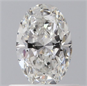 Natural Diamond 0.46 Carats, Oval with  Cut, F Color, VS2 Clarity and Certified by GIA