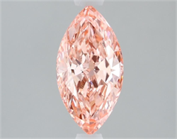 Picture of Lab Grown Diamond 1.34 Carats, Marquise with  Cut, Fancy Vivid Pink Color, VVS2 Clarity and Certified by IGI
