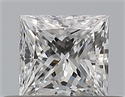 Natural Diamond 0.30 Carats, Princess with  Cut, D Color, VVS2 Clarity and Certified by GIA