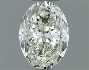 Foto Diamante Natural 0.61 quilates, Ovalado , Color J, claridad VVS1 y certificado IGI de