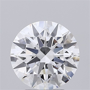 Picture of Lab Grown Diamond 3.08 Carats, Round with Ideal Cut, E Color, VVS2 Clarity and Certified by IGI