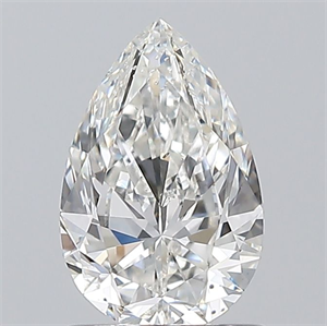 Picture of Natural Diamond 1.01 Carats, Pear with  Cut, H Color, SI2 Clarity and Certified by GIA