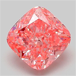 Picture of Lab Grown Diamond 2.07 Carats, CUSHION MODIFIED with  Cut, Fancy Vivid Pink Color, VVS2 Clarity and Certified by IGI