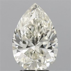 Picture of Natural Diamond 3.03 Carats, Pear with  Cut, J Color, VS2 Clarity and Certified by IGI