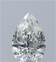 Natural Diamond 0.51 Carats, Pear with  Cut, H Color, VS1 Clarity and Certified by GIA