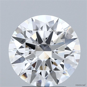 Picture of Lab Grown Diamond 3.04 Carats, Round with Ideal Cut, D Color, VVS2 Clarity and Certified by IGI