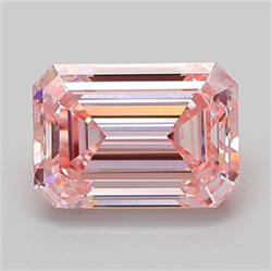 Picture of Lab Grown Diamond 2.12 Carats, Emerald with  Cut, Fancy Intense Pink Color, VVS2 Clarity and Certified by IGI