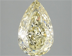 Picture of Lab Grown Diamond 2.10 Carats, Pear with  Cut, Fancy Yellow Color, VS1 Clarity and Certified by IGI