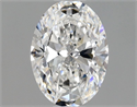Natural Diamond 0.53 Carats, Oval with  Cut, E Color, VS2 Clarity and Certified by GIA