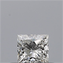 Natural Diamond 0.25 Carats, Princess with  Cut, F Color, VVS2 Clarity and Certified by GIA