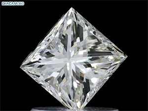 Picture of Natural Diamond 1.01 Carats, Princess with  Cut, I Color, VS1 Clarity and Certified by GIA