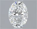 Natural Diamond 0.50 Carats, Oval with  Cut, F Color, SI1 Clarity and Certified by GIA