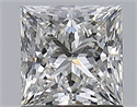 Natural Diamond 1.22 Carats, Princess with  Cut, H Color, VS1 Clarity and Certified by GIA