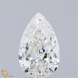 Picture of Natural Diamond 2.01 Carats, Pear with  Cut, I Color, SI2 Clarity and Certified by IGI