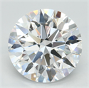 Lab Grown Diamond 3.38 Carats, Round with Ideal Cut, D Color, VVS1 Clarity and Certified by IGI