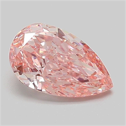 Picture of Lab Grown Diamond 1.22 Carats, Pear with  Cut, Fancy Vivid Pink Color, VS1 Clarity and Certified by IGI