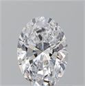 Natural Diamond 0.70 Carats, Oval with  Cut, D Color, SI2 Clarity and Certified by GIA