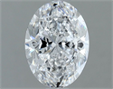 Natural Diamond 1.32 Carats, Oval with  Cut, D Color, SI1 Clarity and Certified by GIA