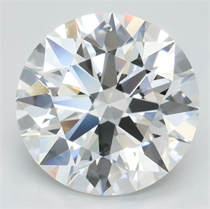Picture of Lab Grown Diamond 3.38 Carats, Round with Ideal Cut, D Color, IF Clarity and Certified by IGI