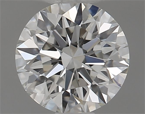 Picture of Natural Diamond 0.45 Carats, Round with Excellent Cut, H Color, VVS1 Clarity and Certified by GIA