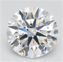 Lab Grown Diamond 3.01 Carats, Round with Ideal Cut, D Color, IF Clarity and Certified by IGI