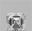 Natural Diamond 0.50 Carats, Asscher with  Cut, H Color, SI1 Clarity and Certified by GIA