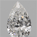 Natural Diamond 0.14 Carats, Pear with  Cut, E Color, VS2 Clarity and Certified by IGI