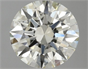 Natural Diamond 0.90 Carats, Round with Excellent Cut, L Color, VS2 Clarity and Certified by IGI