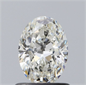 Natural Diamond 0.75 Carats, Oval with  Cut, I Color, VVS1 Clarity and Certified by GIA