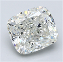 Diamante Natural 3.01 quilates, Del cojín , Color J, claridad SI2 y certificado GIA