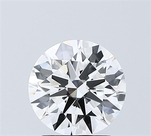 Picture of Lab Grown Diamond 2.00 Carats, Round with Ideal Cut, D Color, VVS1 Clarity and Certified by IGI