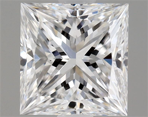 Picture of Natural Diamond 0.51 Carats, Princess with  Cut, D Color, VS1 Clarity and Certified by GIA