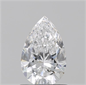 Natural Diamond 0.91 Carats, Pear with  Cut, D Color, VVS1 Clarity and Certified by GIA