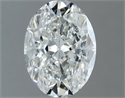 Natural Diamond 1.00 Carats, Oval with  Cut, G Color, SI2 Clarity and Certified by GIA