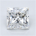 Diamante Natural 2.50 quilates, Princesa , Color E, claridad VS2 y certificado GIA