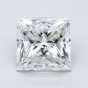 Picture of Natural Diamond 2.50 Carats, Princess with  Cut, E Color, VS2 Clarity and Certified by GIA
