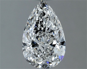 Picture of Natural Diamond 1.00 Carats, Pear with  Cut, F Color, SI2 Clarity and Certified by IGI