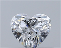 Natural Diamond 0.31 Carats, Heart with  Cut, D Color, VVS2 Clarity and Certified by GIA