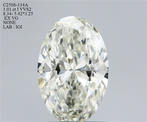 Foto Diamante Natural 1.01 quilates, Ovalado , Color I, claridad VVS2 y certificado IGI de
