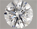 Lab Grown Diamond 1.01 Carats, Round with Ideal Cut, D Color, VVS2 Clarity and Certified by IGI