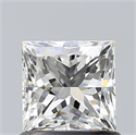 Natural Diamond 0.90 Carats, Princess with  Cut, I Color, VVS2 Clarity and Certified by GIA